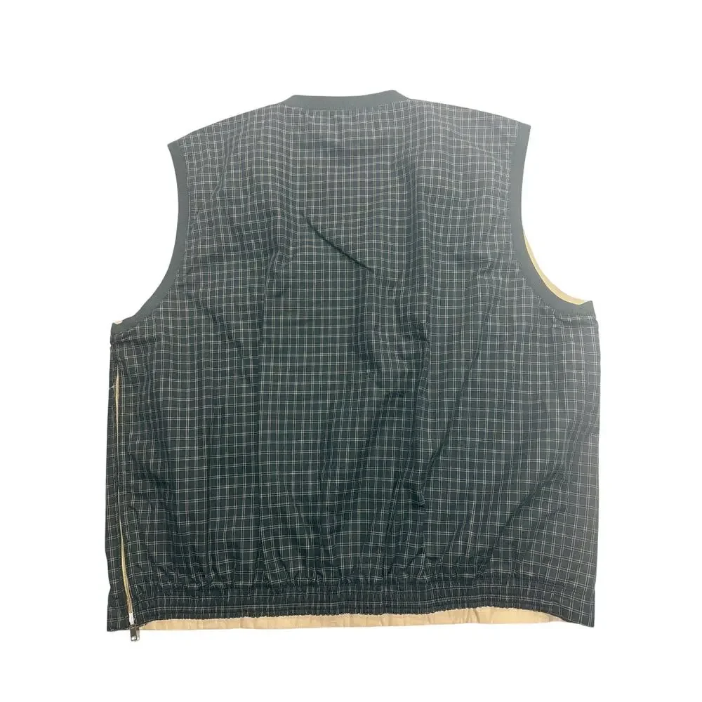 NWT Polo Ralph Lauren Mens Reversible Golf Vest Black Windowpane Check V-Neck XL